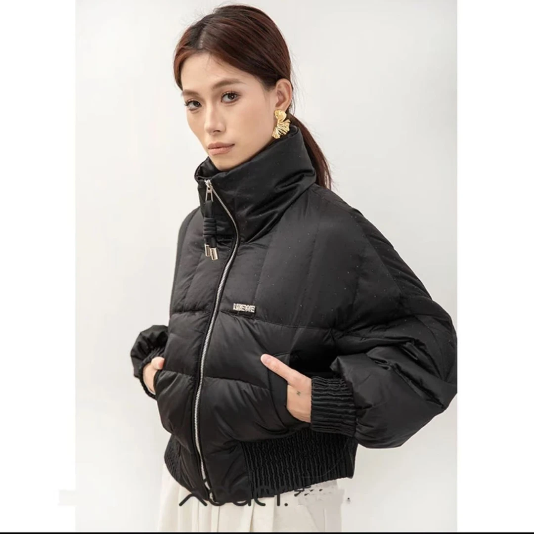 【MINERFUSHI】街头风常规拼接羽绒服秋冬黑色韩版上衣短外套百搭