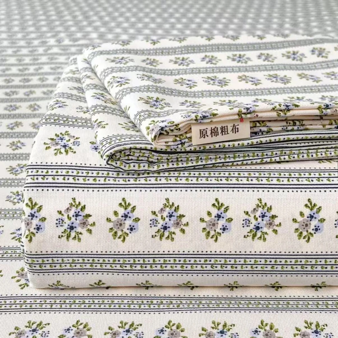 兰馨 山东正宗老粗布加厚加密棉麻老粗布 贴身柔软亲肤