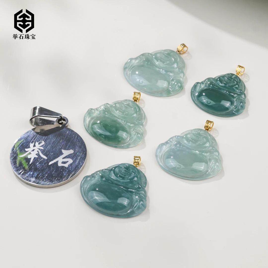 【举石珠宝】T0219-512-50翡翠吊坠18k（一件/多样性/约17*18*3mm）v