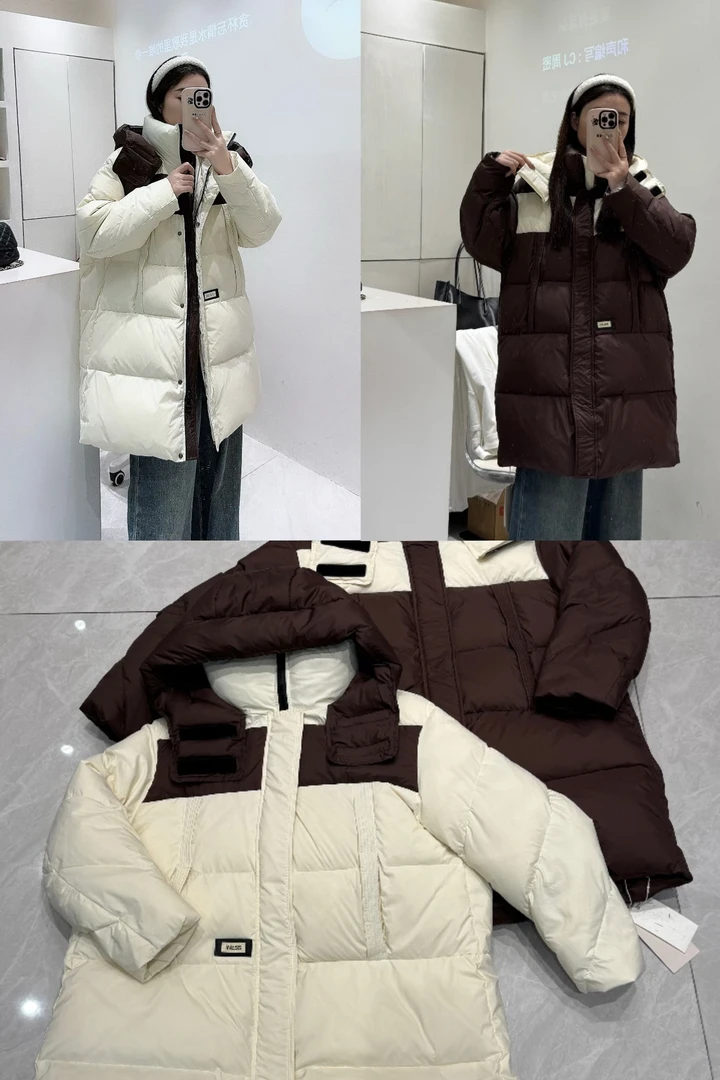 308大童亲子时尚休闲新国标中长款连帽羽绒服-713