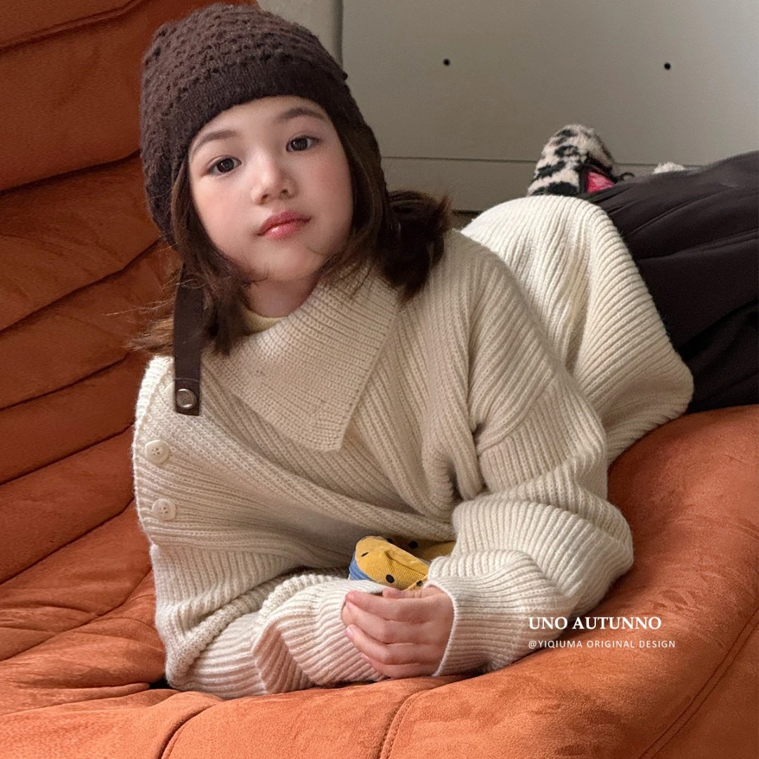 现货「UNO AUTUNNO」【凛冬星织】贝柔丝女中大童冬针织毛衣GD2462