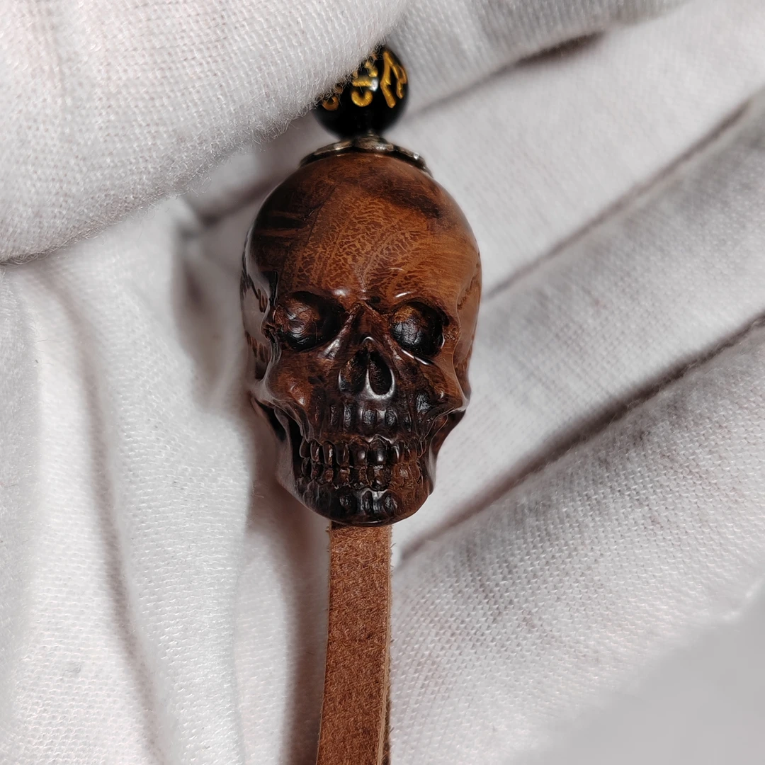 定制款失手绳麻利疙瘩雕刻骷髅款