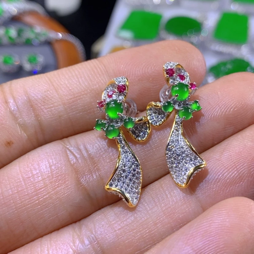 【闪购商品】翡翠挂件银S925镶嵌天然翡翠