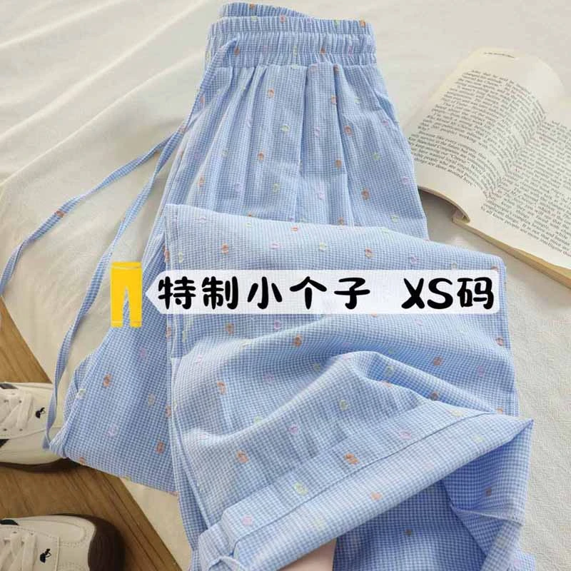 新款时尚多巴胺波点阔腿裤夏季薄款小个子宽松慵懒休闲遛弯山本裤