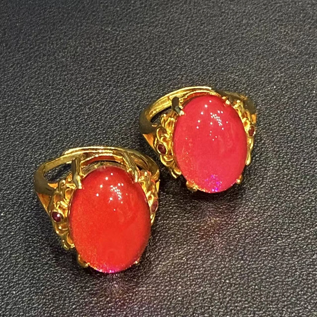 【福满满】W058-Diy-设计款时尚红戒指-多样性发其一