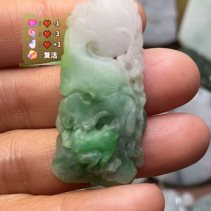 定制翡翠未镶嵌翡翠吊坠