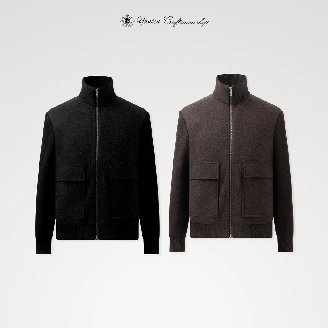 （90鹅绒）羊毛定制面料 极简立领鹅绒服 YSP2515