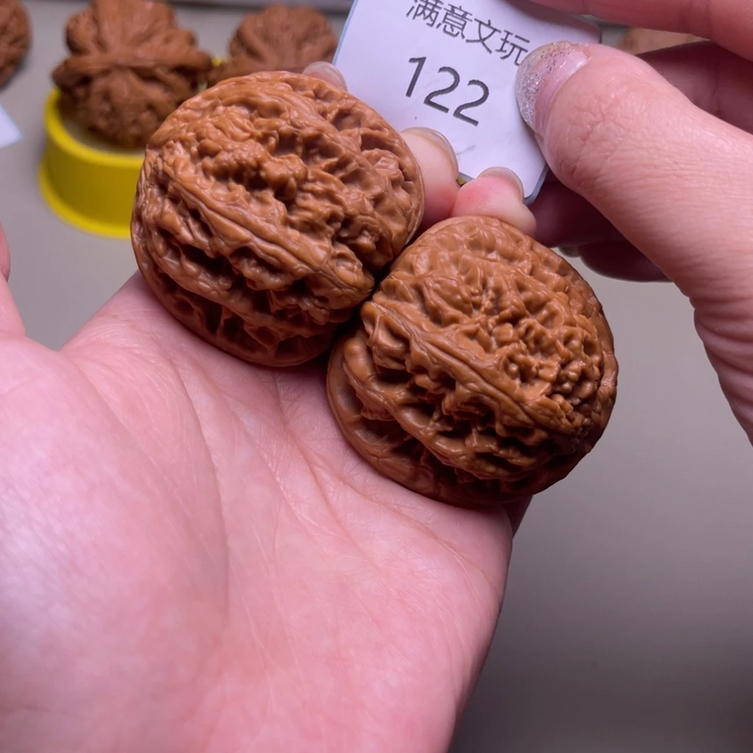 文玩核桃把件粗筋44.122