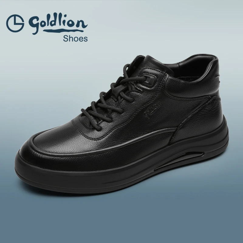 金利来男鞋25年新款时尚休闲百搭冬季保暖加绒系带鞋506540359