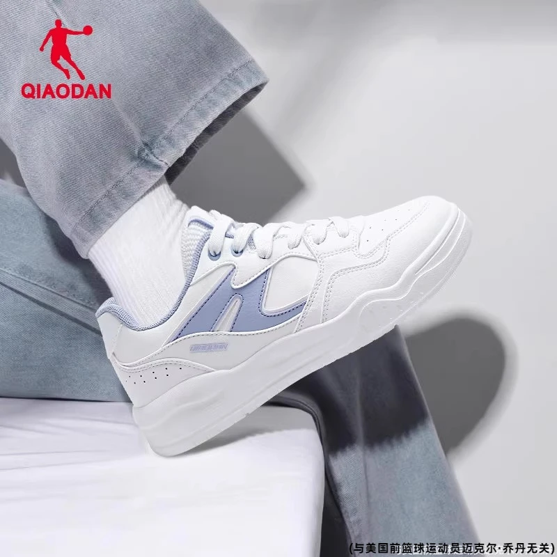 乔丹板鞋女鞋2025冬季新款紫色百搭小白鞋厚底滑板运动休闲鞋子女