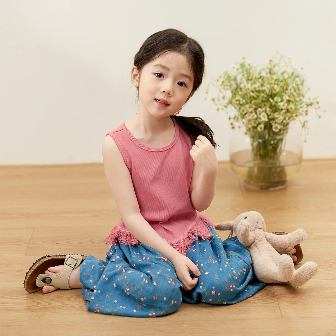 Okids 小雪亲子高端定制 宝宝灯笼裤2025夏季新款长裤 OD534153