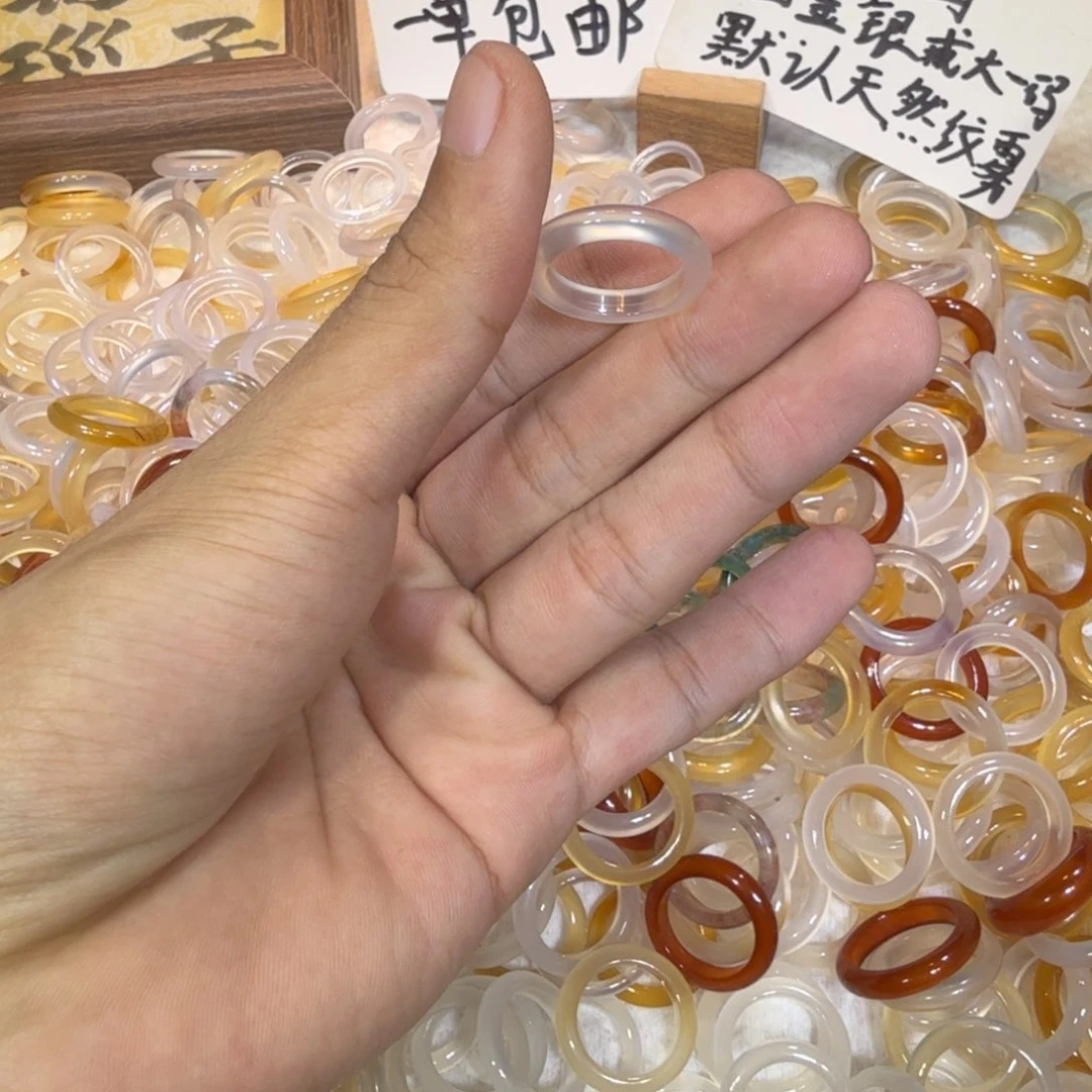 玛瑙/玉髓戒指未镶嵌4 号港13