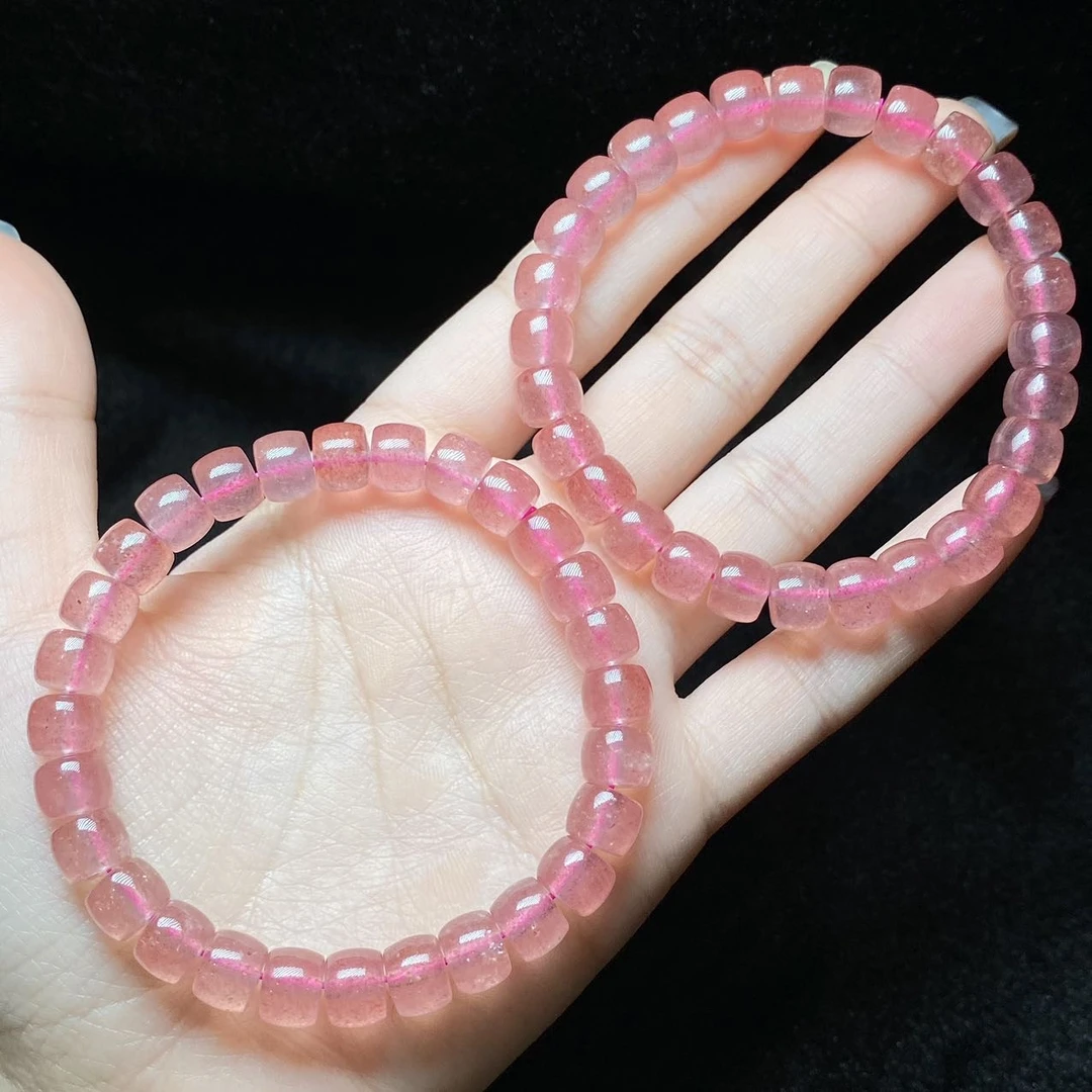 【云上叙】20 V29174-草莓晶单圈手串-多样性发一件-7.5×6mm（东哥）