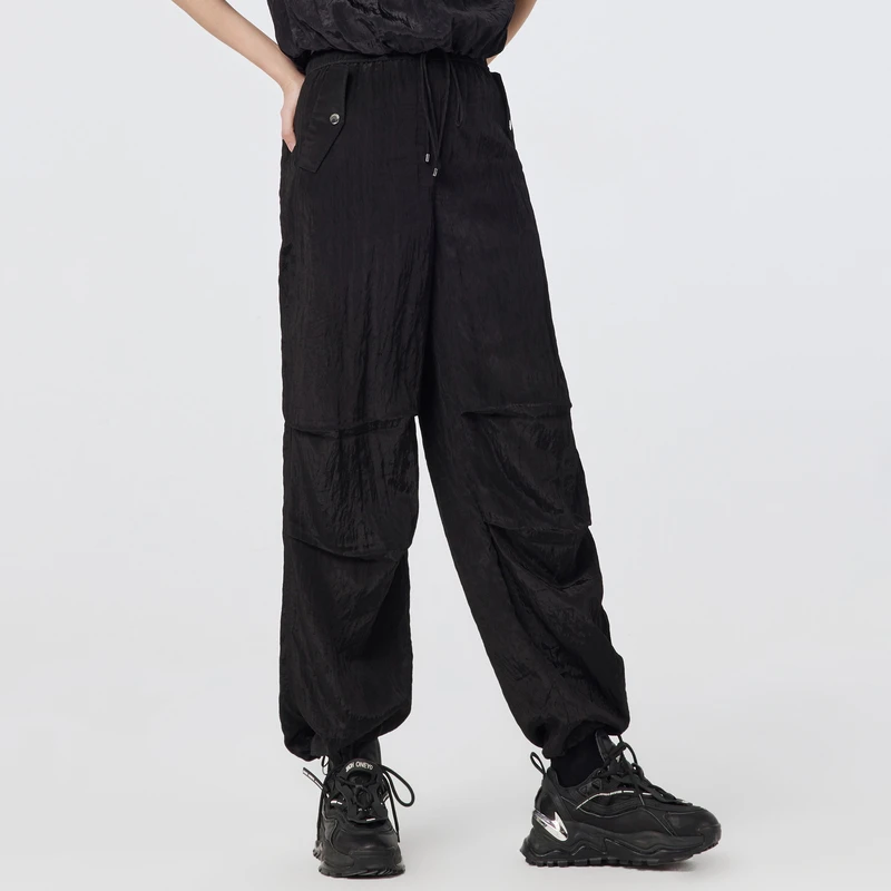 H.GENTEEL荷高微光简约大廓形阔腿裤长裤GCD24410661