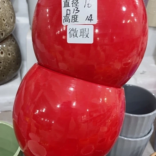 多肉绿植陶瓷花盆9.9包邮，有孔