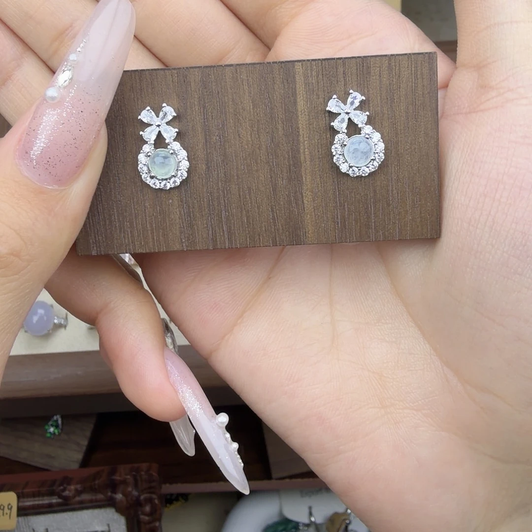 翡翠未镶嵌耳饰04