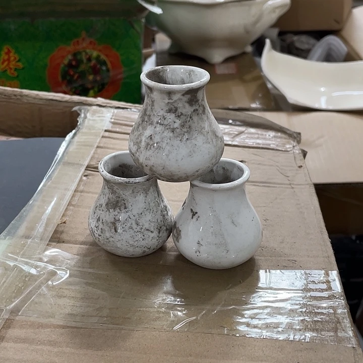 瓷片强化瓷小花插3个