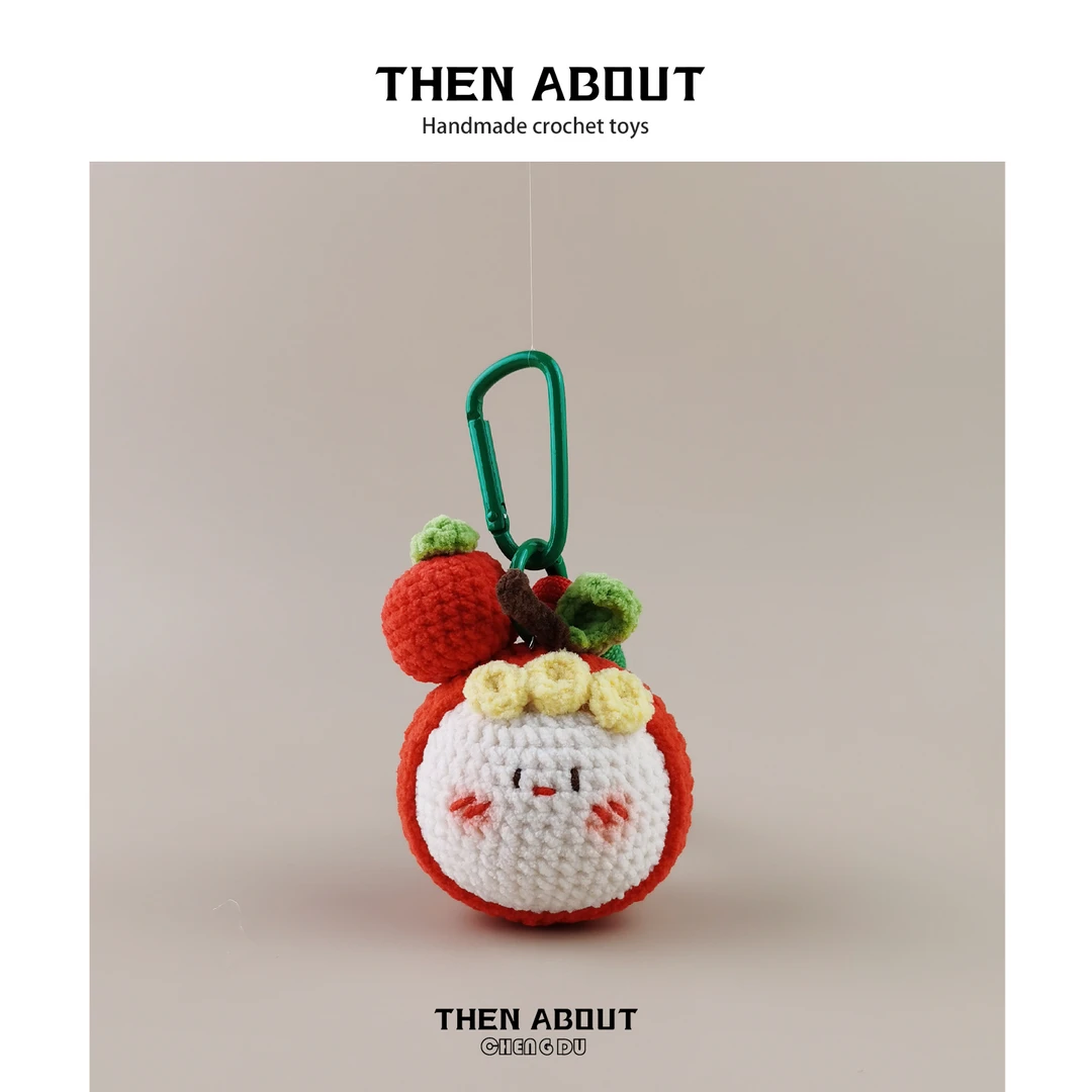thenabout 超好看的可爱苹果团子玩偶包包挂件挂饰钥匙扣轻奢礼物