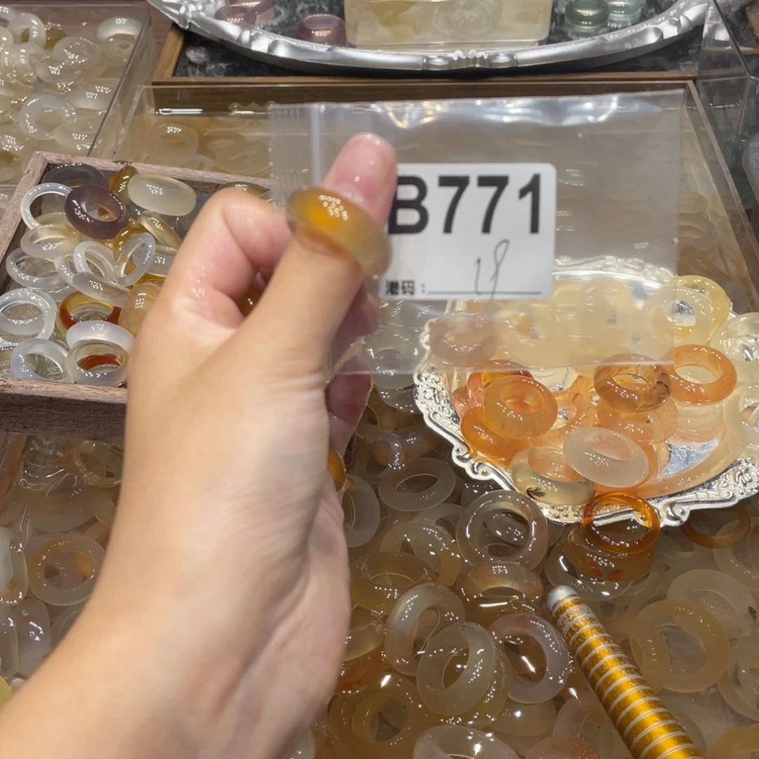 玛瑙/玉髓未镶嵌戒指771