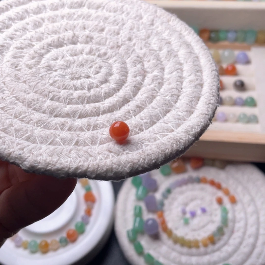 未镶嵌手链翡翠卡6.5红珠