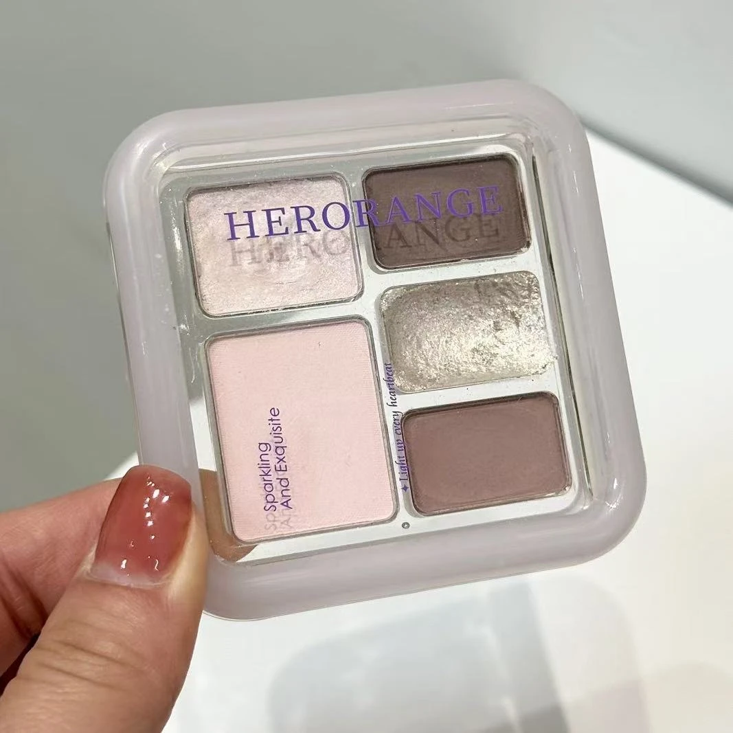 粉色小烟熏!韩系日常淡雅粉棕眼影盘哑光珠光浅夏伪素颜天菜腮红