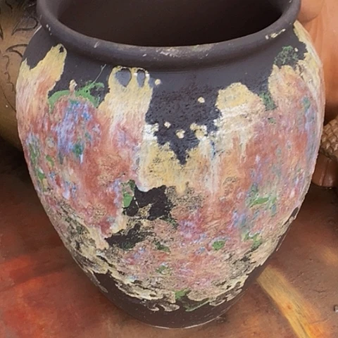 紫砂花盆口23高度34复古