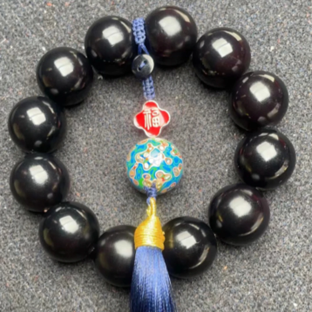 2.0雷击血龙木黑油树头料赠送礼盒