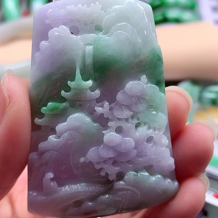 翡翠银S925镶嵌颈饰翡翠