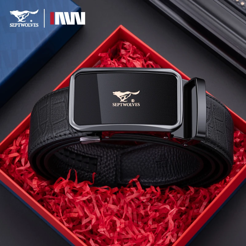 七匹狼男士皮带头层牛皮腰带2025新款真皮自动扣正品品牌真皮裤带