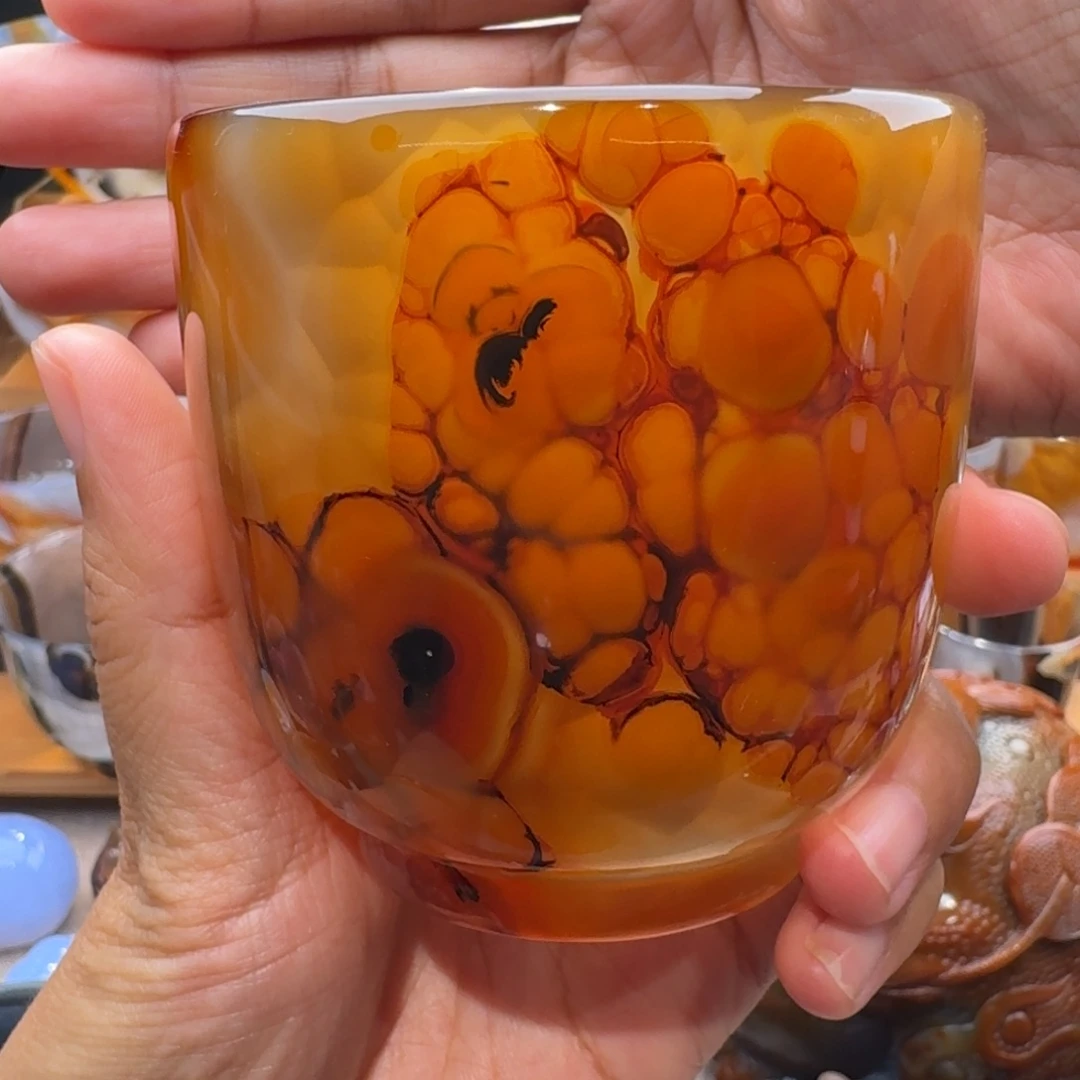 尘***了定制玛瑙玛瑙茶杯