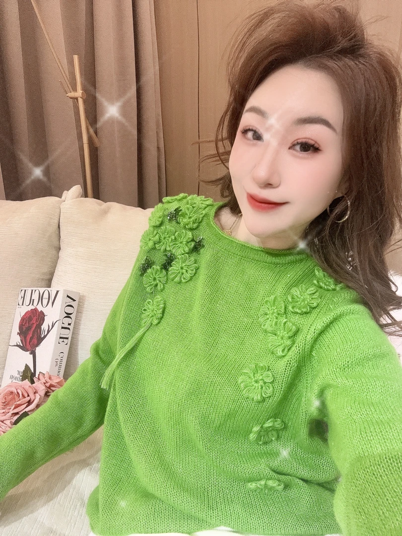 DC【软风渡月】高级气质显瘦法式圆领套头百搭上衣小衫