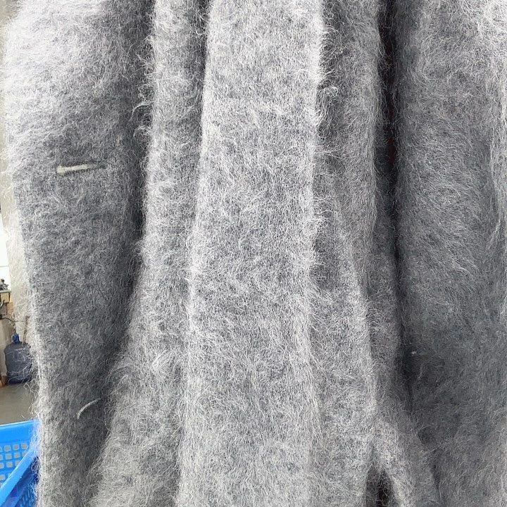 25灰色拉绒大衣拉绒