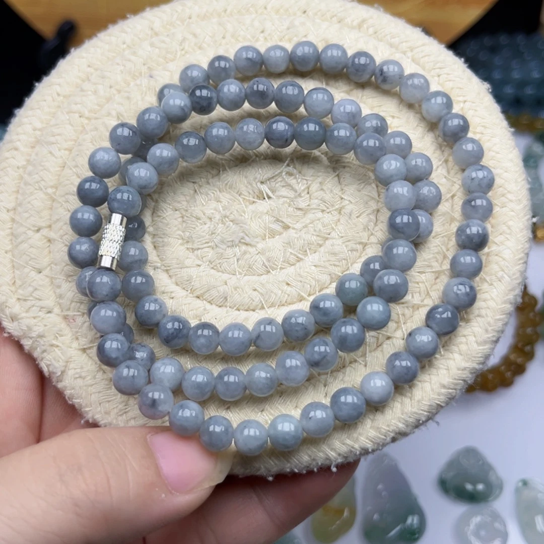 翡翠未镶嵌手链天然翡翠a货6.7