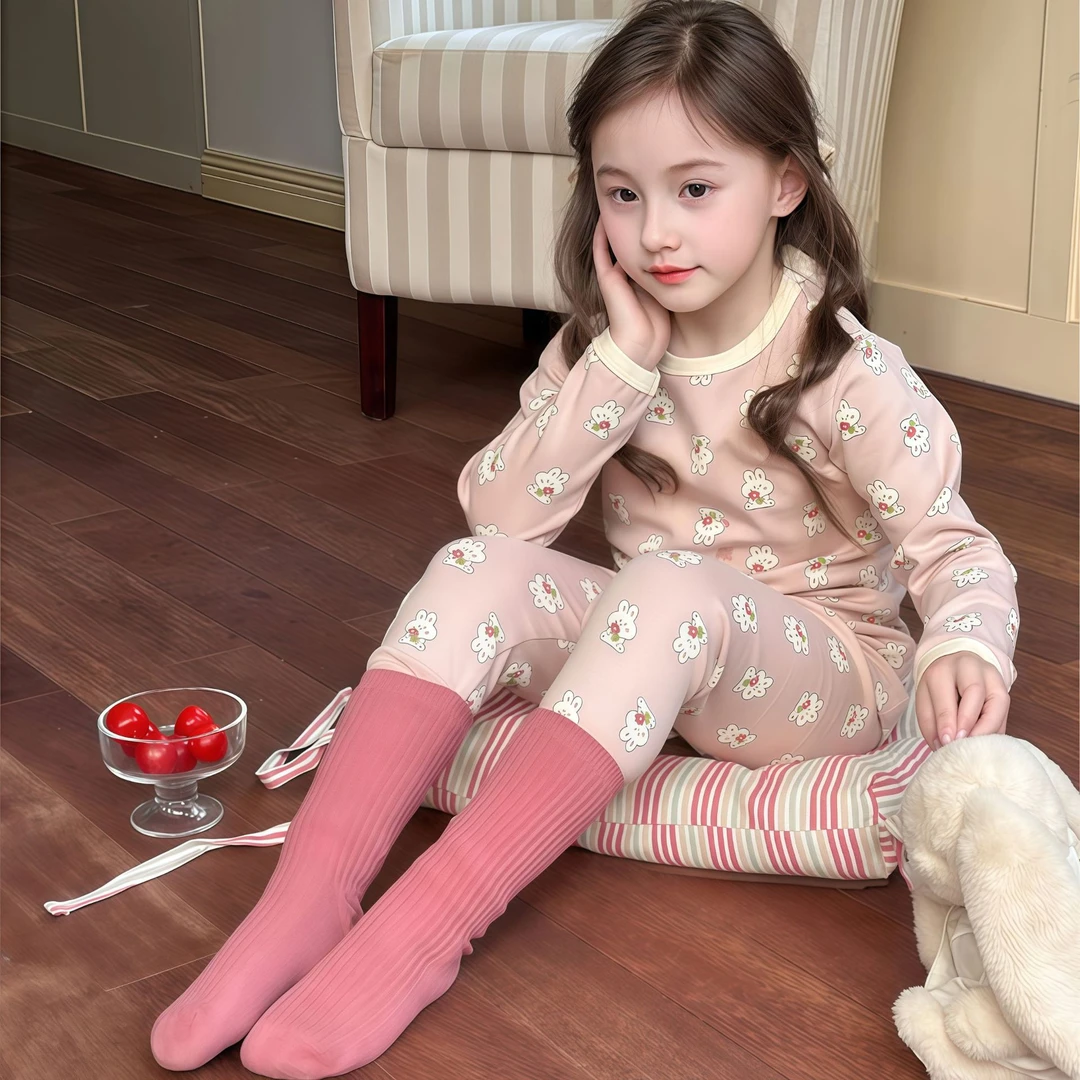 儿童睡衣套装纯棉 女童无骨家居服两件套 男宝宝秋衣秋裤内衣套装