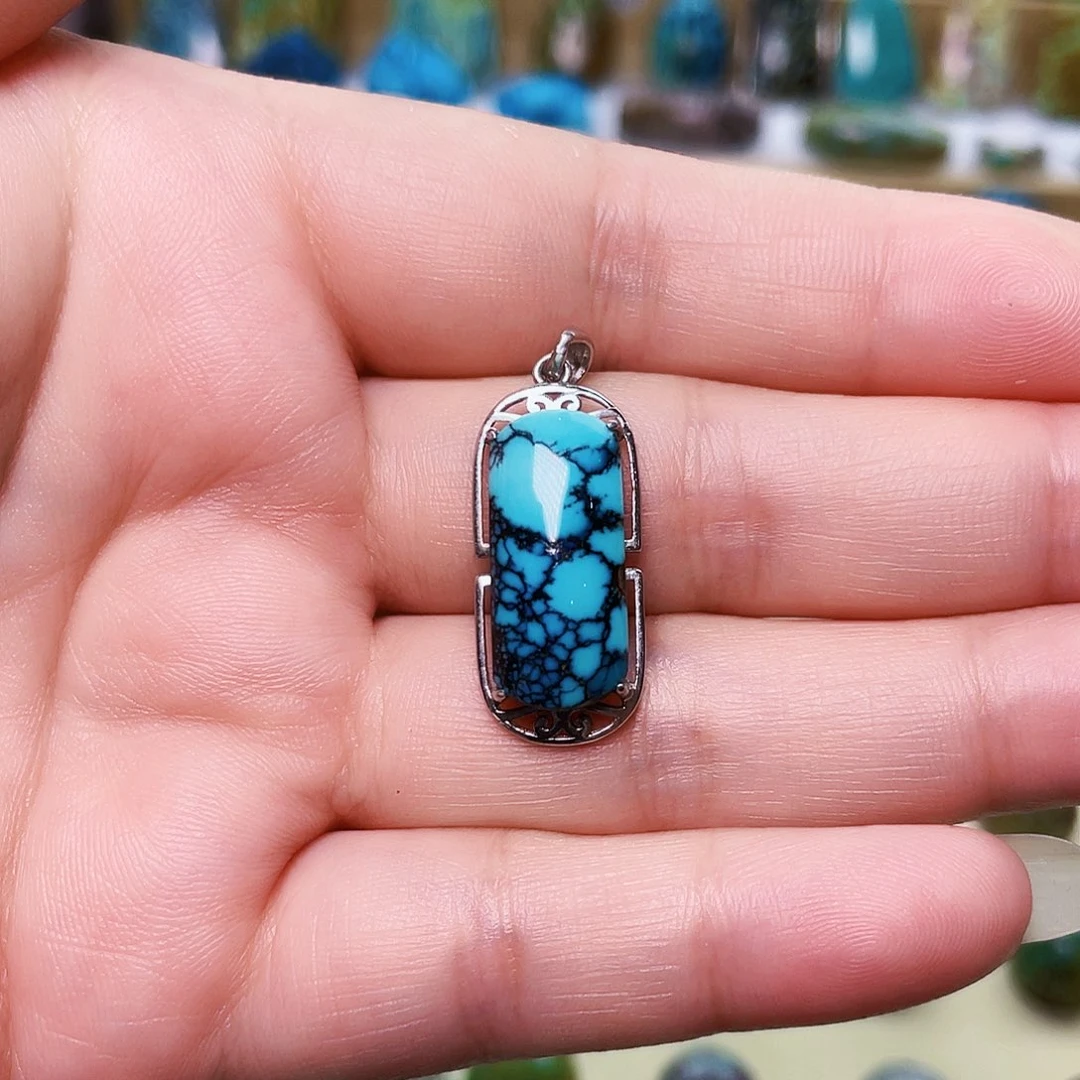 银S925镶嵌绿松石珠宝奇石