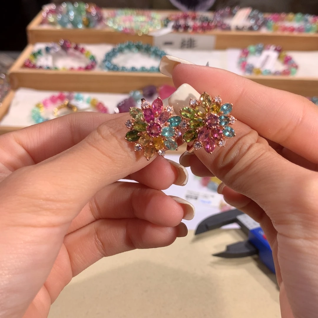 碧玺多样性发货一件银S925镶嵌