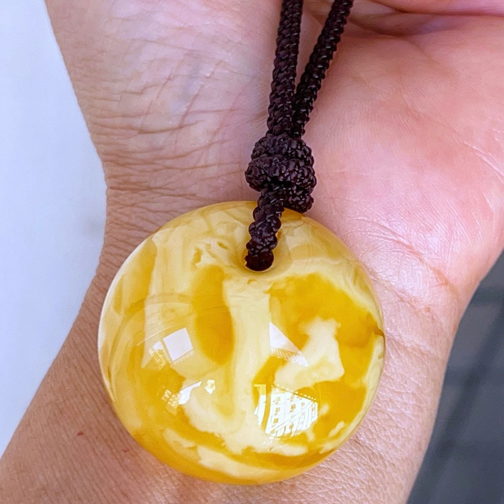 焦皮料妖花蜡公主扣吊坠