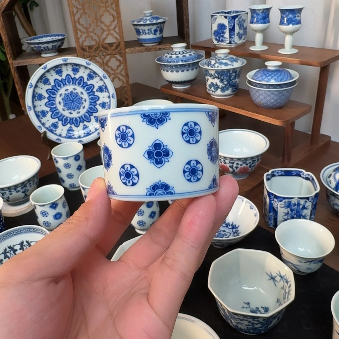 青花唐宝直口杯80cc