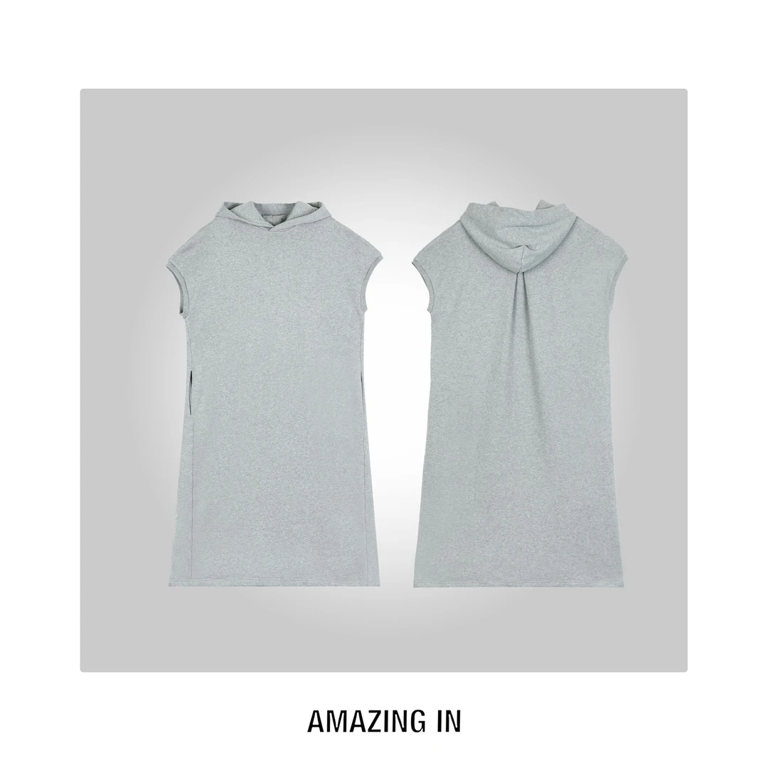 AMAZING IN | 1oo%棉 | 无袖连帽连衣裙女 A250812-AI58CDR98333