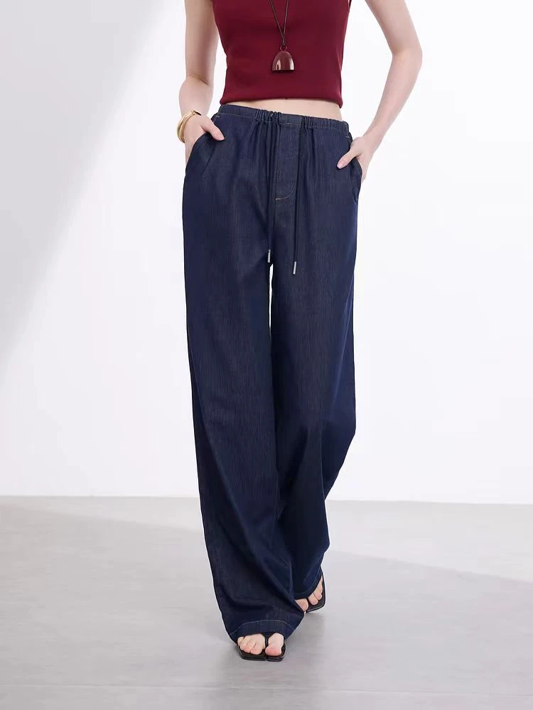 大米丨美式软牛仔直筒长裤