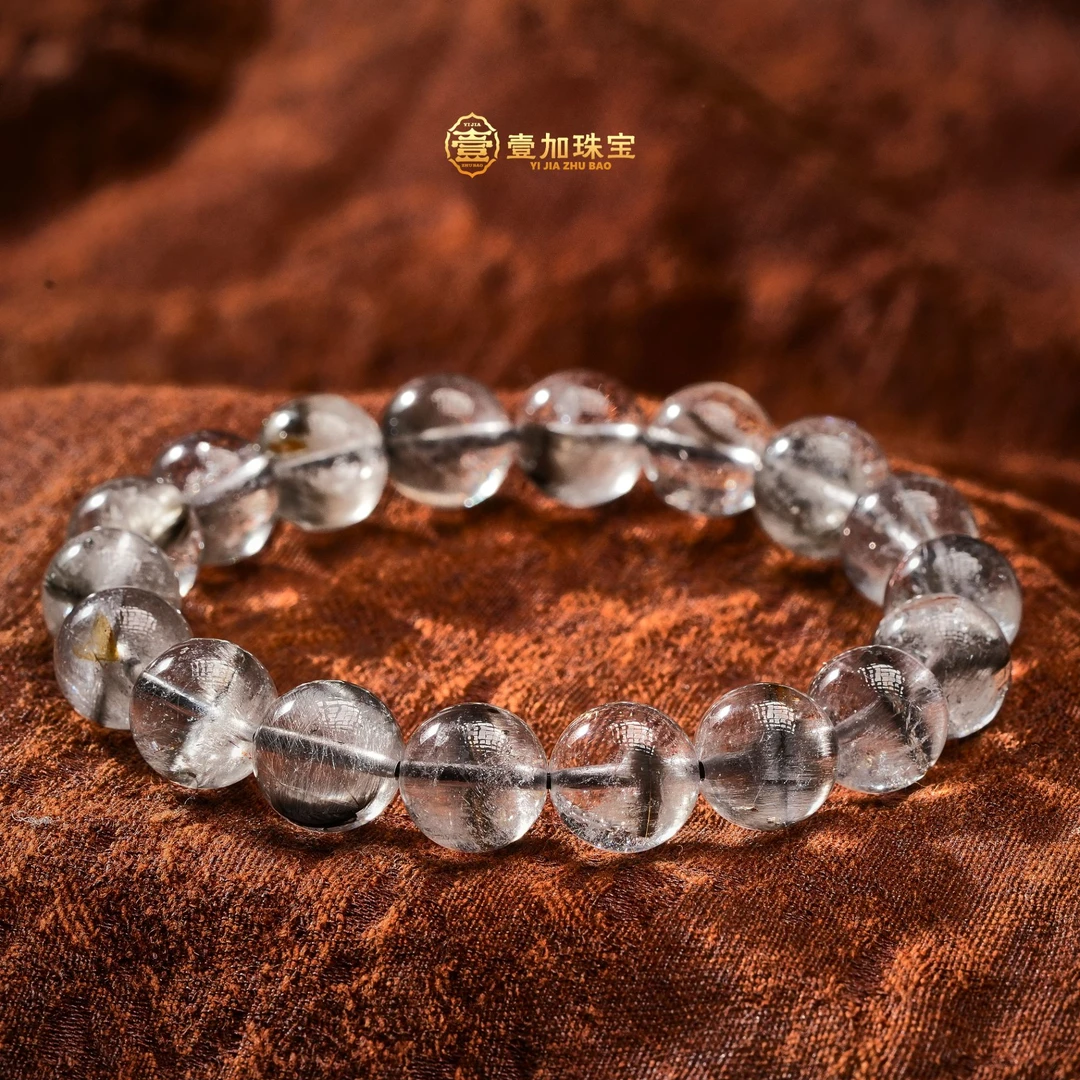 壹加师姐｜手工设计黑银钛水晶手串多样性发一2004LM