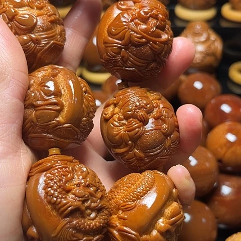 义***8手串/手链橄榄核龙财
