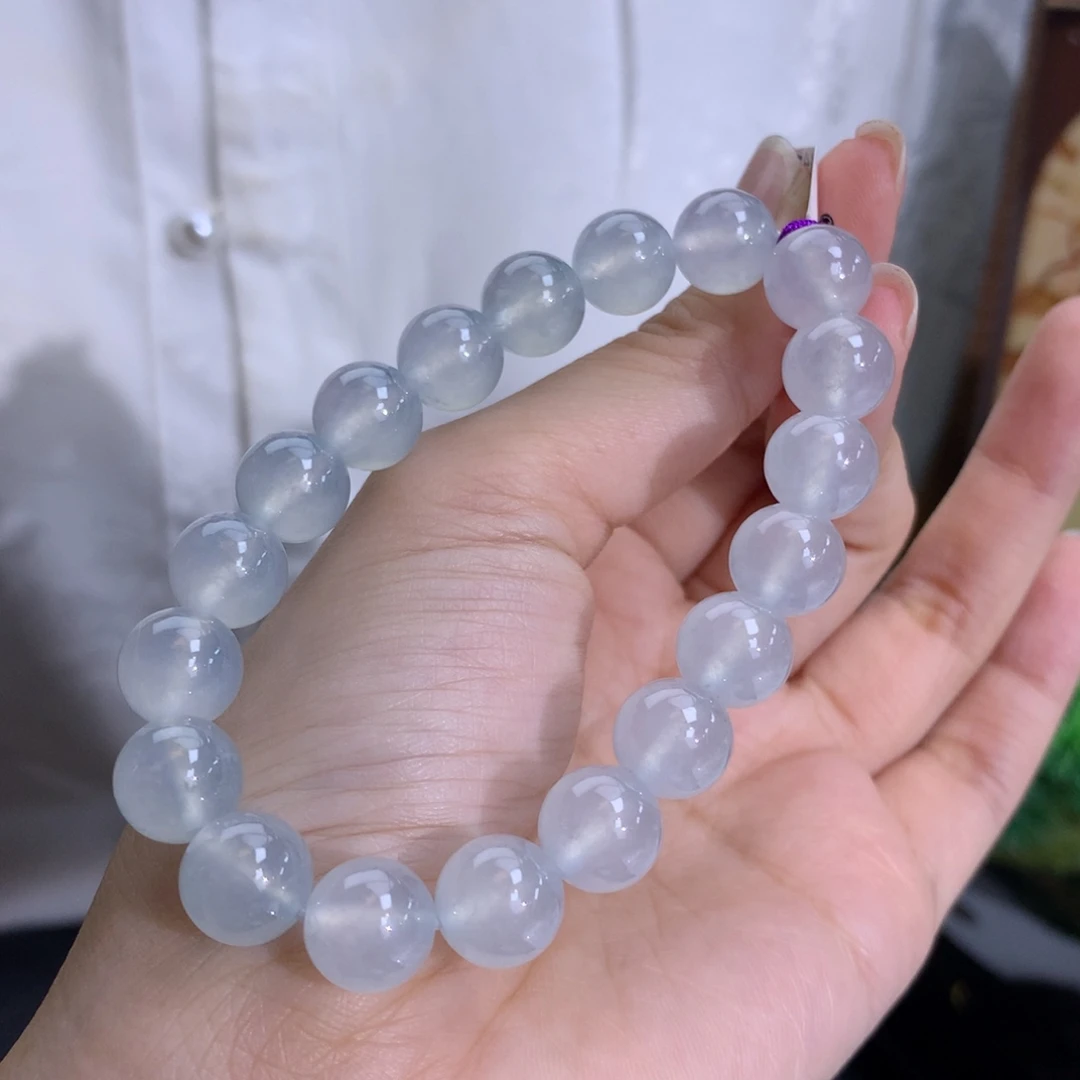 未镶嵌手串翡翠卡10冰种蓝底