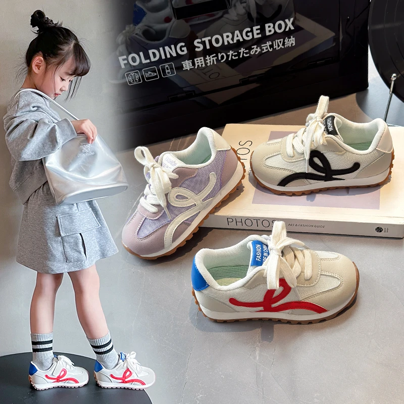 女童运动鞋2025春秋新款儿童鞋子透气软底男童休闲鞋中大童阿甘鞋