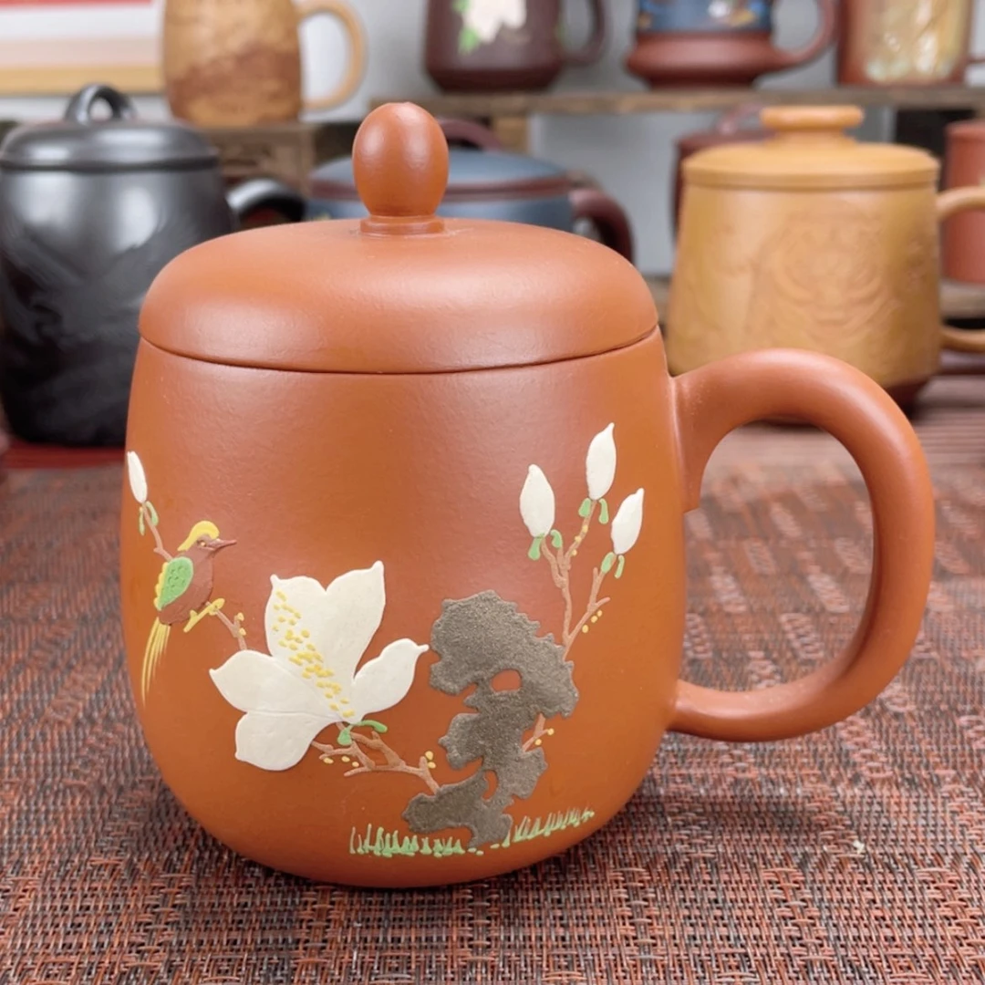 【闪购商品】紫砂茶碗宜兴原矿紫砂盖杯微瑕