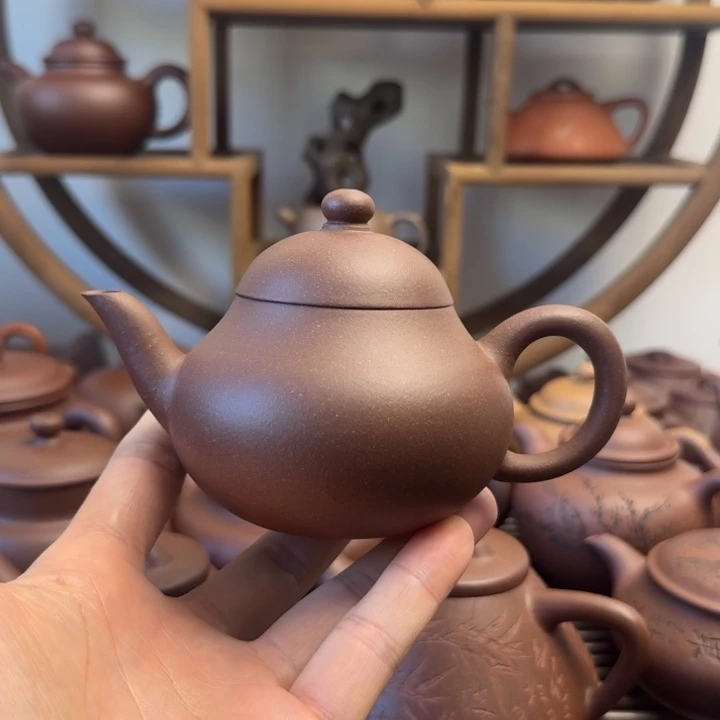 紫砂茶壶梨形200cc台西嫩底槽清