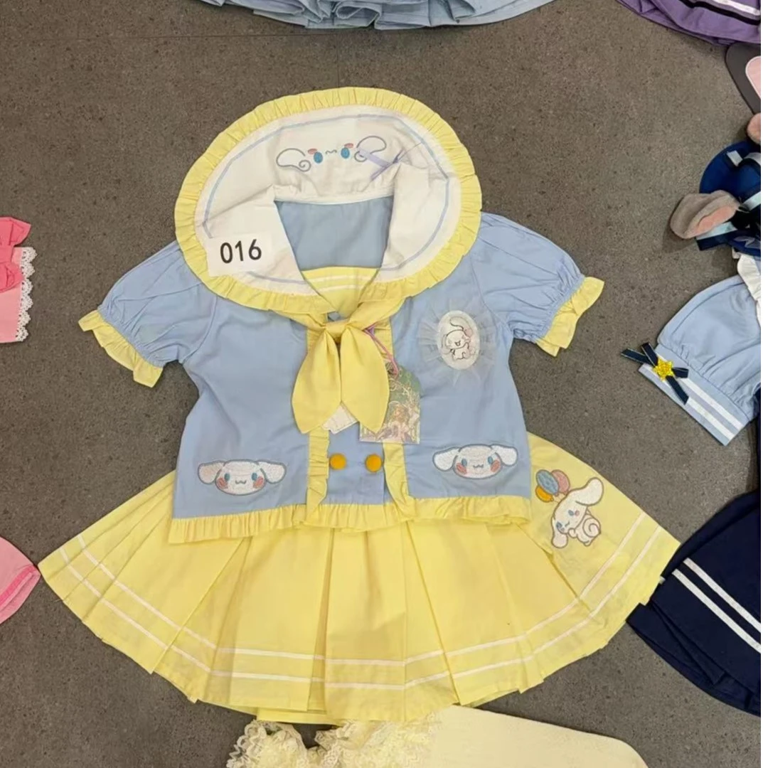 开箱款2025夏季新款卡通学院风JK童装玉桂狗