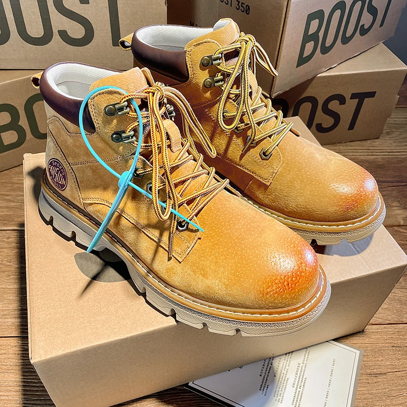 【高质量】官方正版反绒大黄靴马丁靴2025新款户外工装靴英伦男女