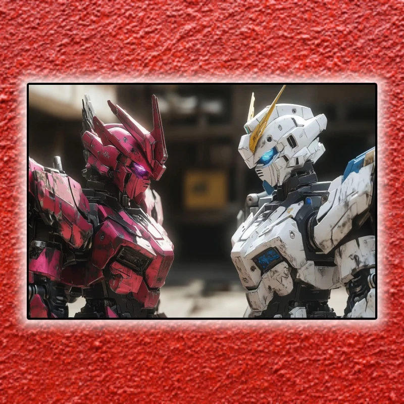 高达机甲动漫装饰画卧室客厅宿舍背景墙贴动漫高清墙面PVC40*60