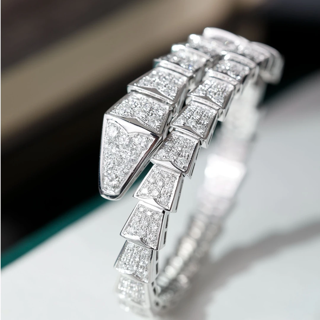 18K金钻石宽版蛇手镯（48小时鉴赏期）SS